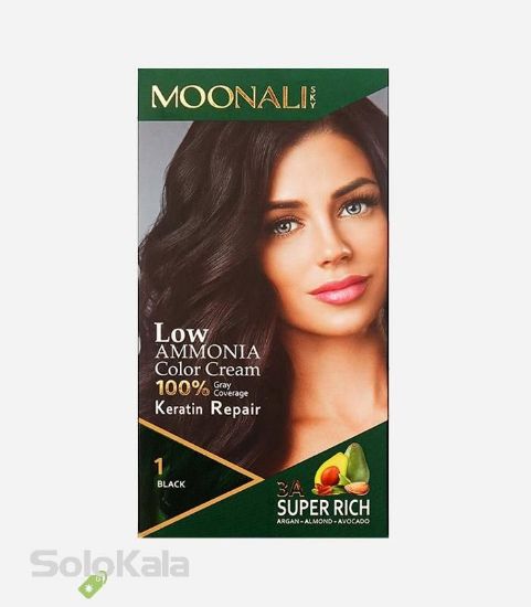 کیت-رنگ-مو-مشکی-مونالی-کد-1-حجم-100-میل