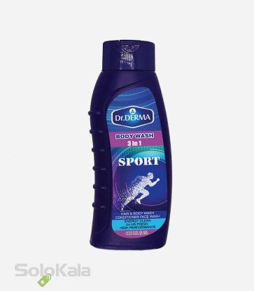 شامپو-بدن-اسپرت-مردانه-چند-منظوره-460-میل-دکتر-درما
