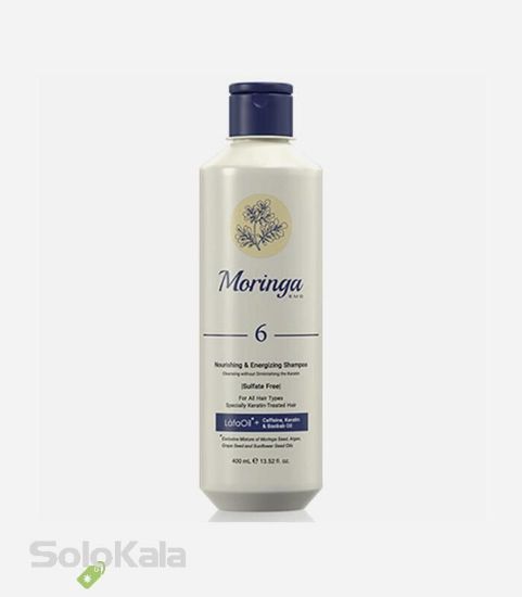 شامپو-مغذی-و-انرژی-بخش-مورینگا-امو-بدون-سولفات-مناسب-انواع-مو-به-ویژه-کراتینه-400-میل