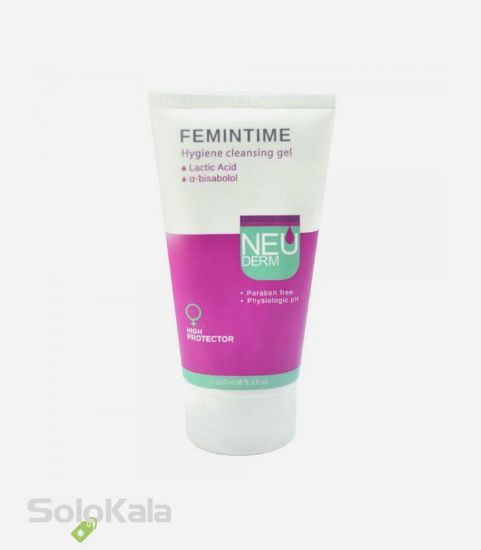 ژل-بهداشتی-بانوان-نئودرم-مدل-femintime-تیوبی