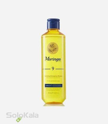 شامپو-حجم-دهنده-و-انرژی-بخش-مورینگا-امو-مناسب-پوست-سر-خشک-و-حساس-حجم-400-میلی-لیتر