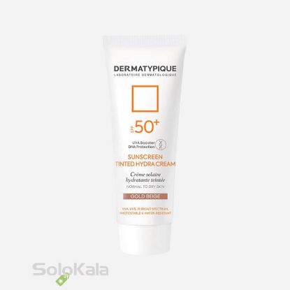 ضد آفتاب رنگی پوست خشک spf50 بژ طلایی درماتیپیک