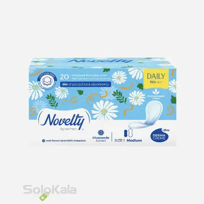 پد بهداشتی روزانه نازک متوسط با عصاره بابونه 20 عددی ناولتی