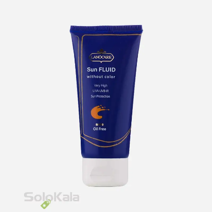 فلوئید ضد آفتاب SPF50 بی رنگ لانوکر مناسب انواع پوست