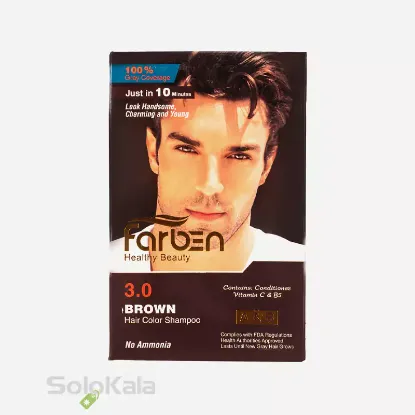 شامپو رنگ قهوه ای مردانه فاربن