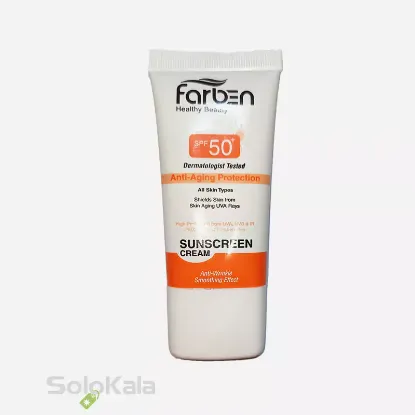 کرم ضد آفتاب بی رنگ SPF50 ضد چروک فاربن