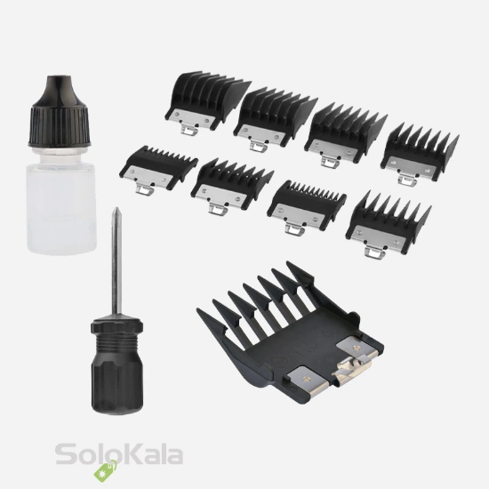 ماشین اصلاح حرفه ای پروویو مدل PW-1115 - اقلام همراه