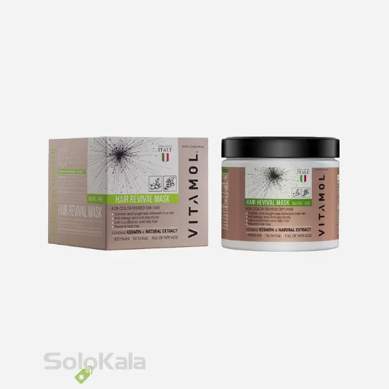 ماسک مو داخل حمام فری سولفات مخصوص موی رنگ شده و کراتین ویتامول 300 میل - محصول به همراه جعبه