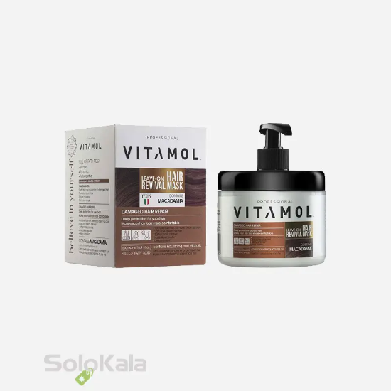 ماسک مو بدون آبکشی ماکادمیا ویتامول 500 میل - محصول به همراه جعبه