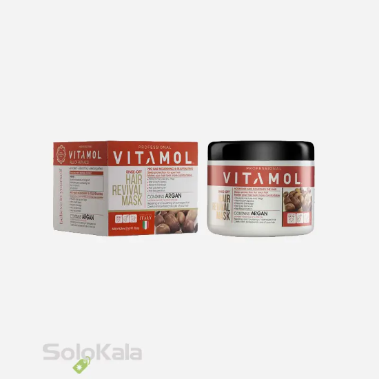ماسک مو داخل حمام روغن آرگان ویتامول 500 میل - محصول به همراه جعبه