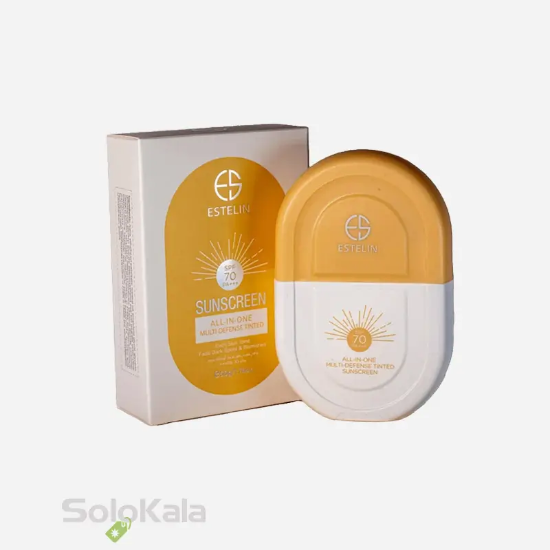 کرم ضد آفتاب رنگی استلین مدل SPF70 حجم 50 میل - محصول به همراه جعبه