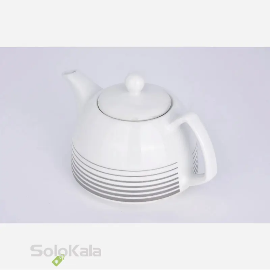 ست کتری استیل و قوری چینی MGS مدل K41016 - تصویر قوری چینی