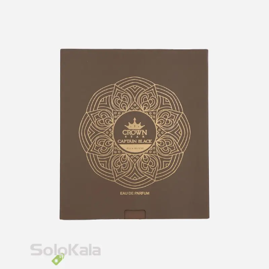 ادوپرفیوم مردانه کراون استار مدل کاپیتان بلک حجم 60 میل - نمای جلویی جعبه