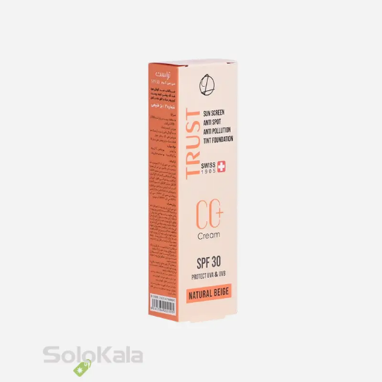 سی سی  کرم پلاس تراست شماره 2 - بژ طبیعی - نمای کامل جعبه محصول