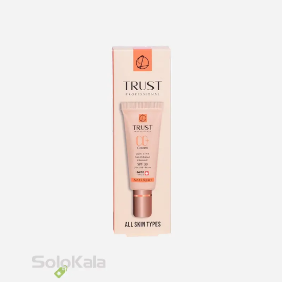 سی سی  کرم پلاس تراست شماره 2 - بژ طبیعی - نمای محصول و جعبه محصول کنار هم