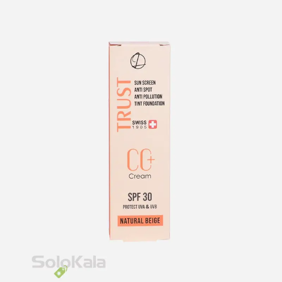 سی سی  کرم پلاس تراست شماره 2 - بژ طبیعی - نمای تک جعبه محصول