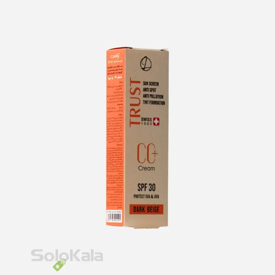 سی سی  کرم پلاس تراست شماره 3 - بژ تیره - نمای کامل جعبه محصول
