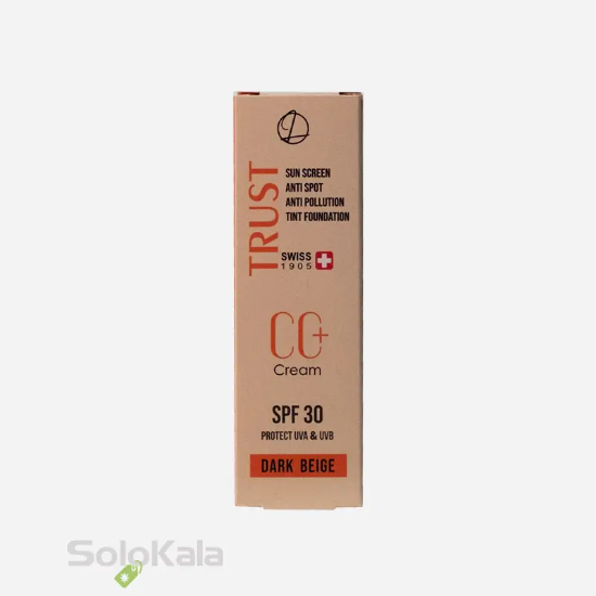 سی سی  کرم پلاس تراست شماره 3 - بژ تیره - نمای جعبه محصول