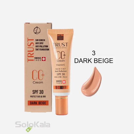 سی سی  کرم پلاس تراست شماره 3 - بژ تیره - نمای رنگ و محصول