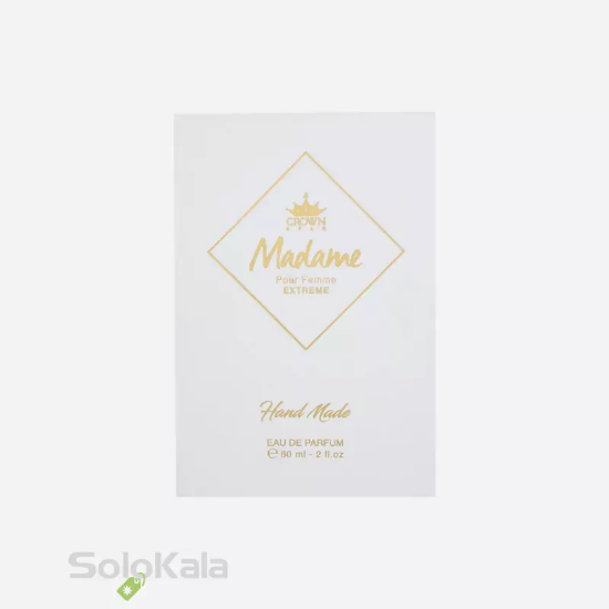 ادوپرفیوم زنانه کراون استار مدل مادام حجم 60 میل - نمای روی جعبه