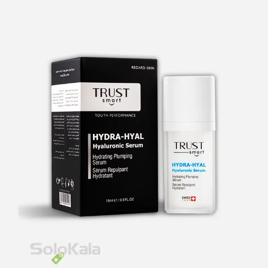 سرم آبرسان عمیق پوست تراست مناسب انواع پوست - نمای محصول و جعبه محصول کنار هم