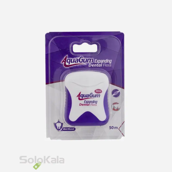نخ دندان آکواگام مدل اکسپندینگ - نمای جعبه محصول