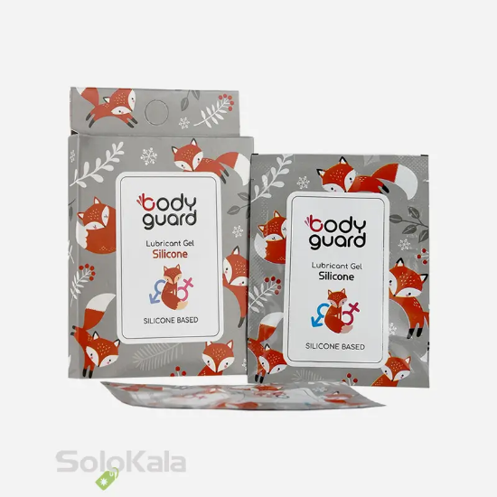 ژل لوبریکانت سیلیکون بادیگارد - نمای ساشه و جعبه