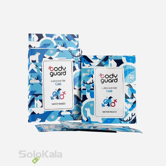 ژل لوبریکانت خنک کننده بادیگارد - نمای ساشه و جعبه