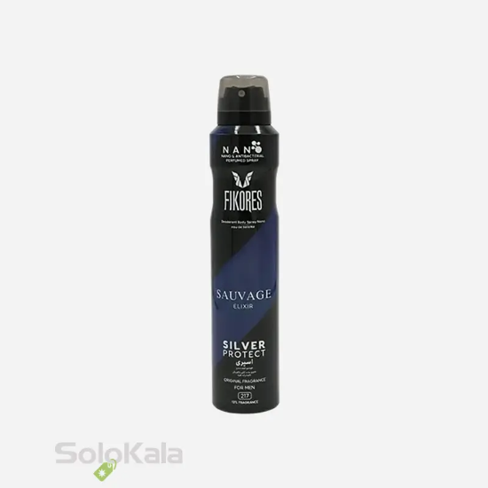 اسپری بدن مردانه نانو فیکورس مدل Sauvage elixir - نمای توضیحات پشت محصول