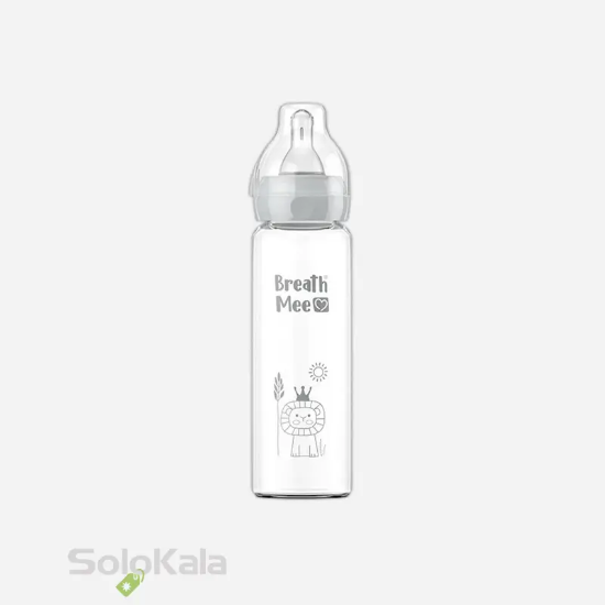 شیشه شیر بریس می مدل BT02 دهانه استاندارد حجم 250 میلی لیتر - رنگ طوسی