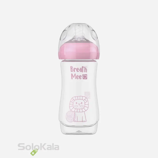 شیشه شیر بریس می مدل BT05 دهانه عریض حجم 330 میلی لیتر - رنگ صورتی