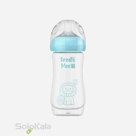 شیشه شیر بریس می مدل BT05 دهانه عریض حجم 330 میلی لیتر - رنگ آبی