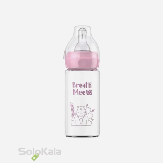 شیشه شیر بریس می مدل BT07 حجم 120 میلی لیتر - رنگ صورتی