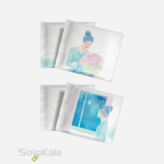 نوار بهداشتی مای لیدی مکسی نیمه ضخیم به نرمی ابریشم خیلی بزرگ - نمای بسته بندی پد