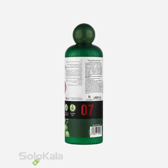 شامپو بدن فابریگاس مدل روغن ماکادمیا حجم 400 میل - نمای پشت محصول