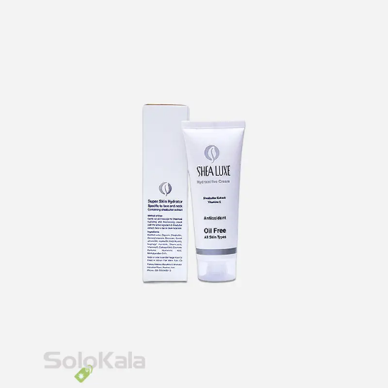 کرم آبرسان صورت و گردن شیلوکس مناسب انواع پوست - نمای جلویی محصول و کناری جعبه محصول