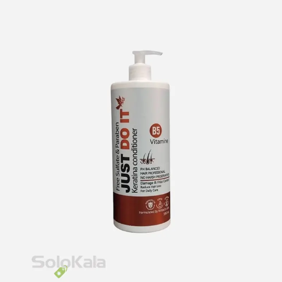 نرم کننده فری سولفات JUST DO IT مناسب موهای آسیب دیده حاوی کراتین