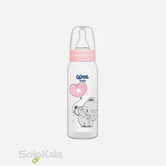 شیشه شیر طلقی بلند Wee Baby حجم 250 میلی لیتر کد 852 برای 0 تا 6 ماه