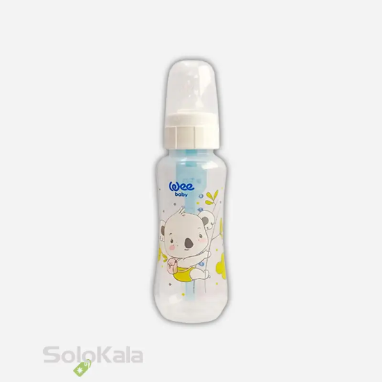 شیشه شیر طلقی آنتی کولیک Wee Baby حجم 250 میلی لیتر کد 295 برای 0 تا 6 ماه