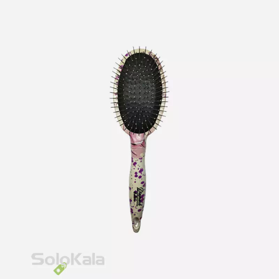 برس مو دسته گرد بیضی عکس دار سوزن فلزی گلدن دیاموند