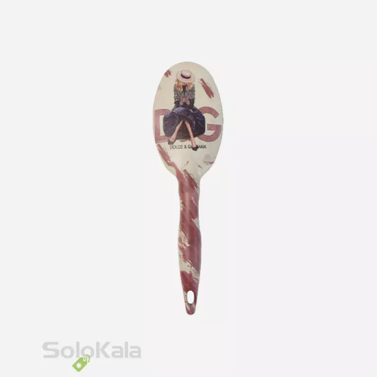 برس مو دسته گرد بیضی عکس دار دولچه گابانا سوزن فلزی گلدن دیاموند - نمای پشت محصول