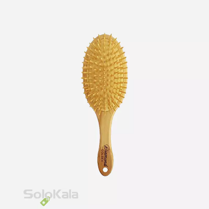 برس مو دسته تخت بیضی سوزن بامبو گلدن دیاموند