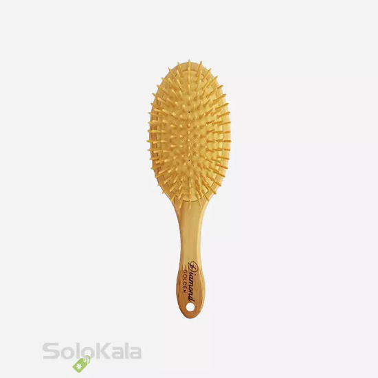 برس مو دسته تخت بیضی سوزن بامبو گلدن دیاموند