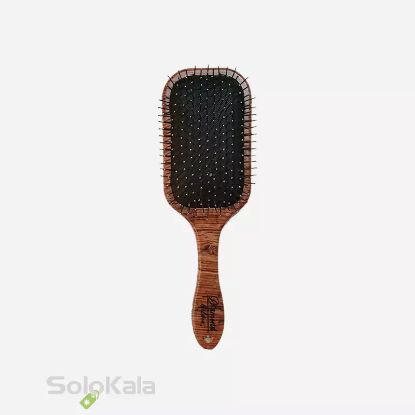 برس مو دسته تخت مستطیلی طرح چوب سوزن فلزی گلدن دیاموند