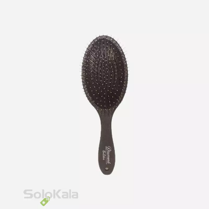 برس مو تخت بیضی اکلیلی دندانه فلزی گلدن دیاموند