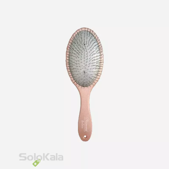 برس مو تخت بیضی اکلیلی دندانه فلزی گلدن دیاموند - رز گلد