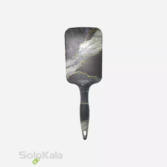 برس مو دسته گرد مستطیلی طرح سنگ سوزن فلزی گلدن دیاموند - رنگ نوک مدادی نمای پشت محصول