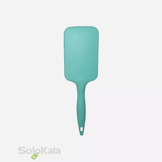 برس مو دسته گرد مستطیلی سایز بزرگ سوزن فلزی گلدن دیاموند - سبز