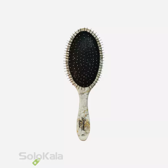 برس مو دسته تخت بیضی طرح سنگ سوزن فلزی گلدن دیاموند