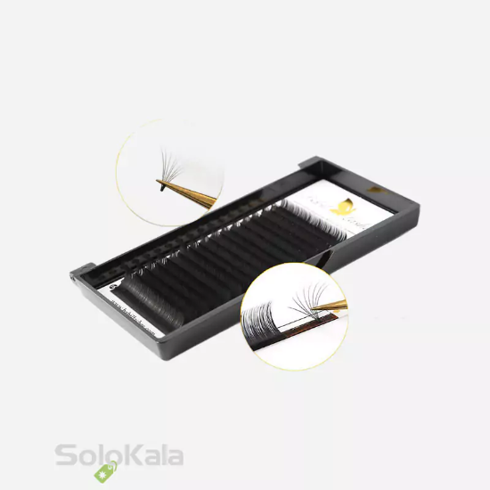 پالت مژه فست فن Babil Lashes سایز 14 میل ضخامت 0.07 فرمژه cc - نمای دوم